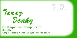 terez deaky business card