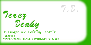 terez deaky business card